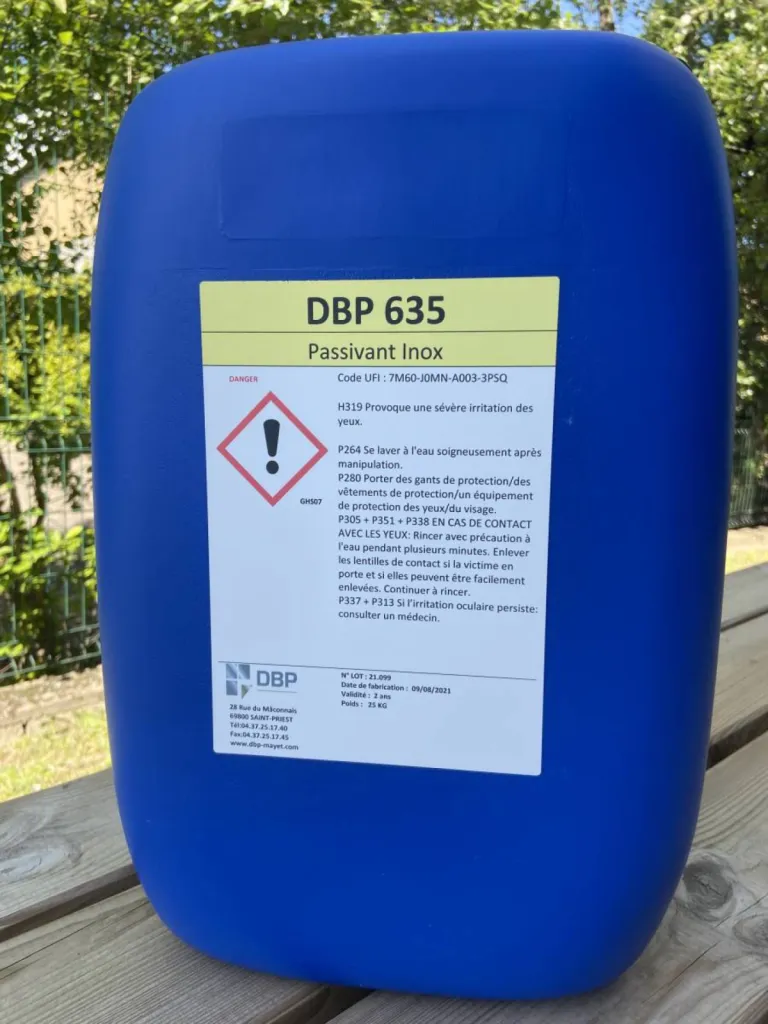 DBP 635 - Produit de passivation et de neutralisation des aciers inoxydables - Ain (01)