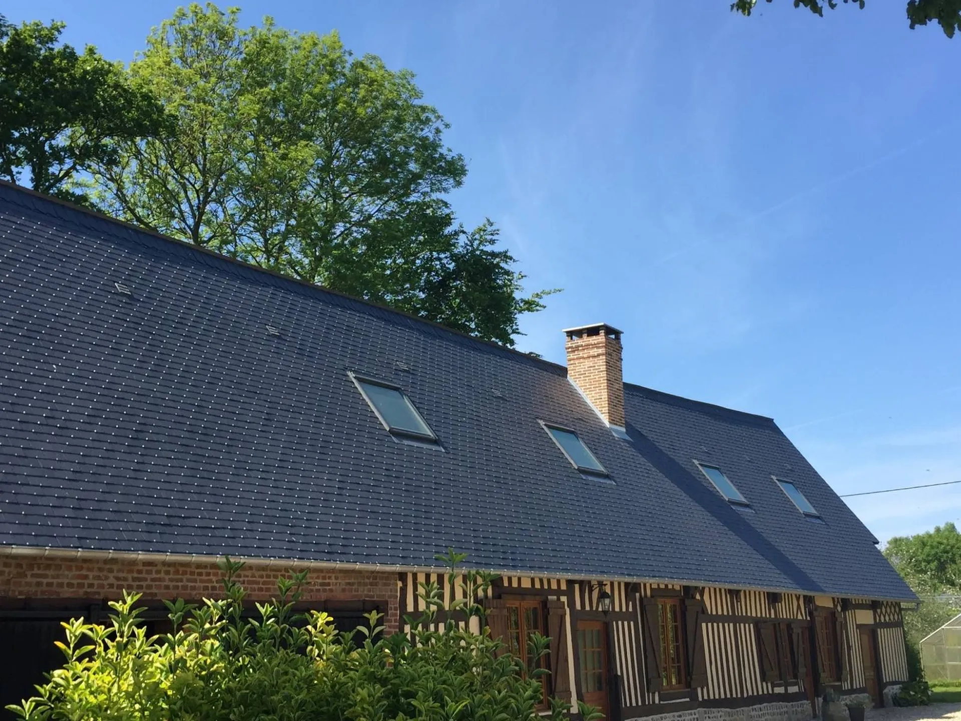 Réfection d'une couverture ardoise proche Valmont 76 