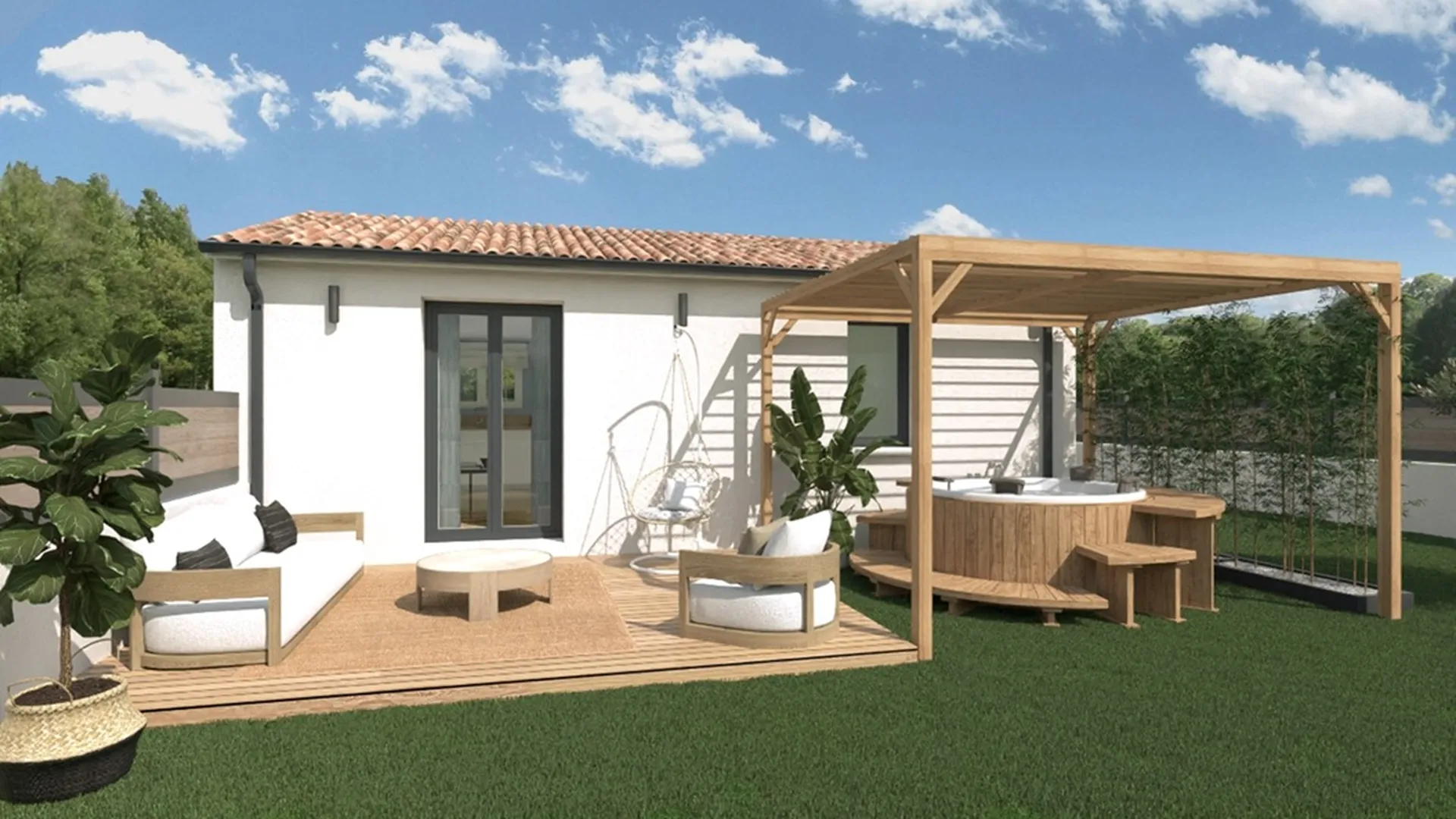 Découvrez notre Maison Tiny House modèle RB1 de 38 m² adaptée PMR en Gironde proche de Bordeaux