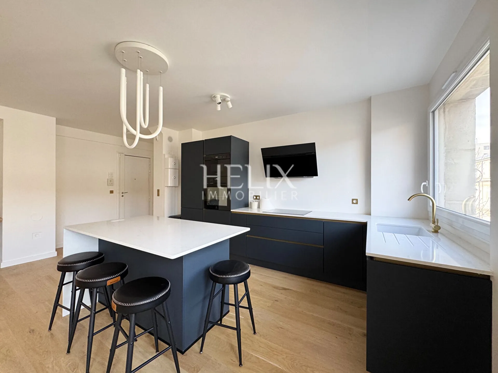 séjour/ cuisine américaine