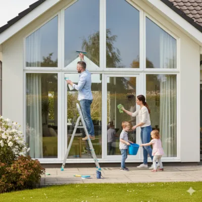 Nettoyage fenêtre de l'extérieur