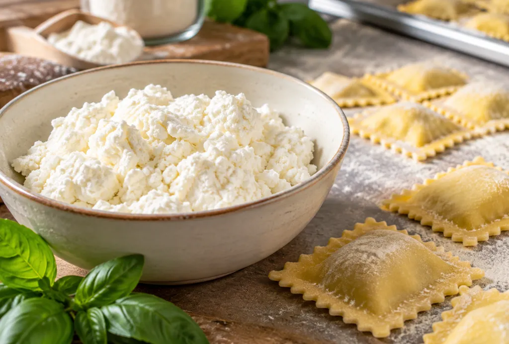 Fromage blanc caillé frais bio pour raviolis et pâtes fraîches