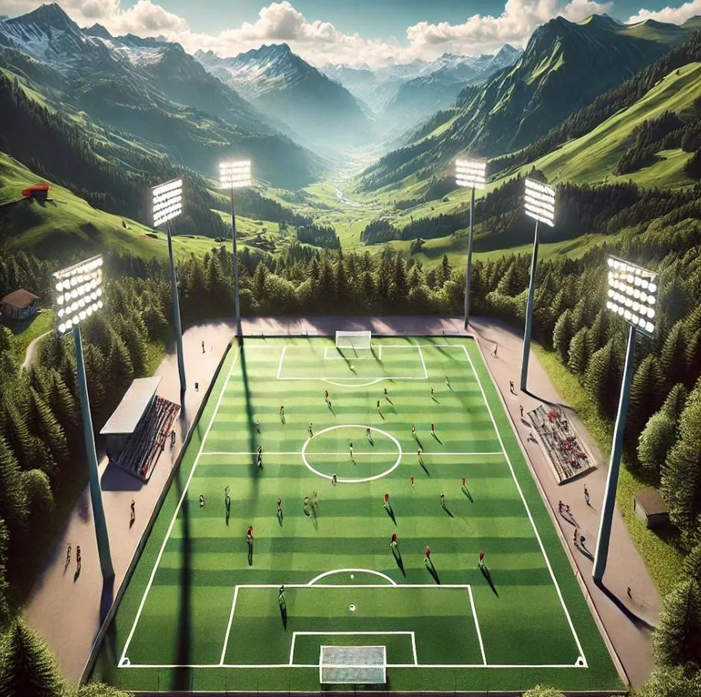 Construire terrain de football en gazon synthétique écologique en Suisse