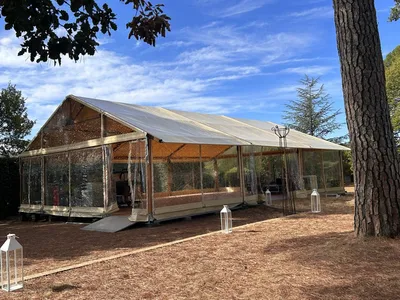 Location chapiteau Woodline plaquage bois - 10m