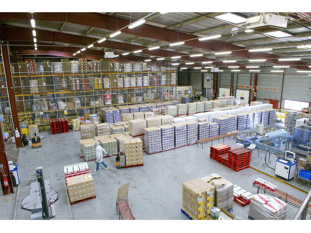 Photographe industrie agroalimentaire à Lyon zone de stockage et d'emballage