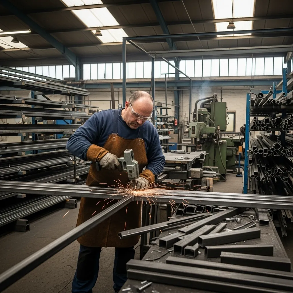 METALLIER SERRURIER DANS SON ATELIER 