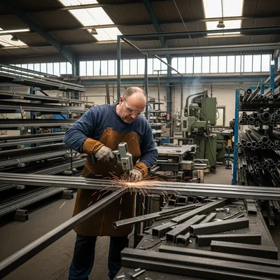 METALLIER SERRURIER DANS SON ATELIER 