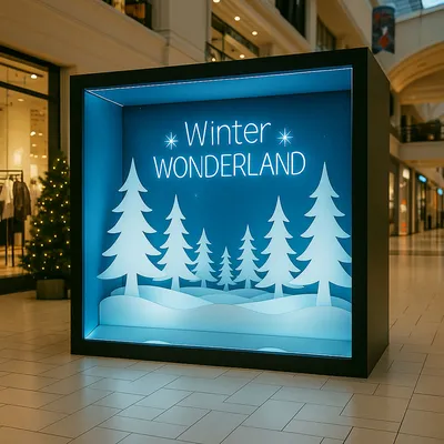 Pictiz crée un décor de Noël XXL pour centre commercial à Marseille