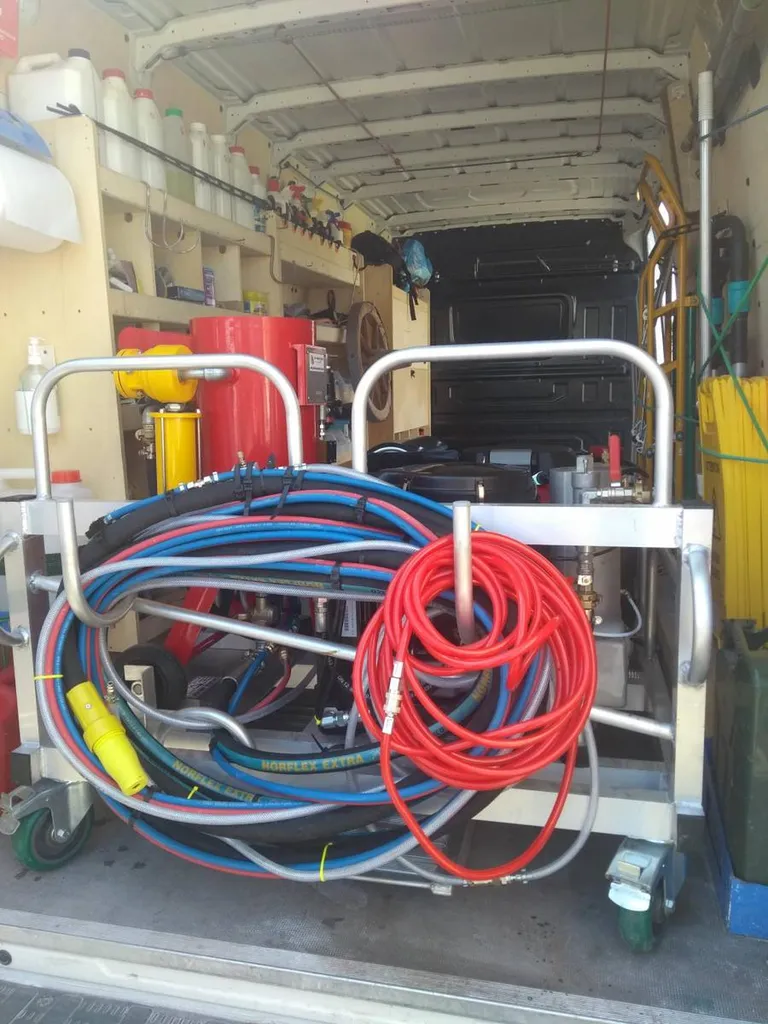 skid hydrogommage camion