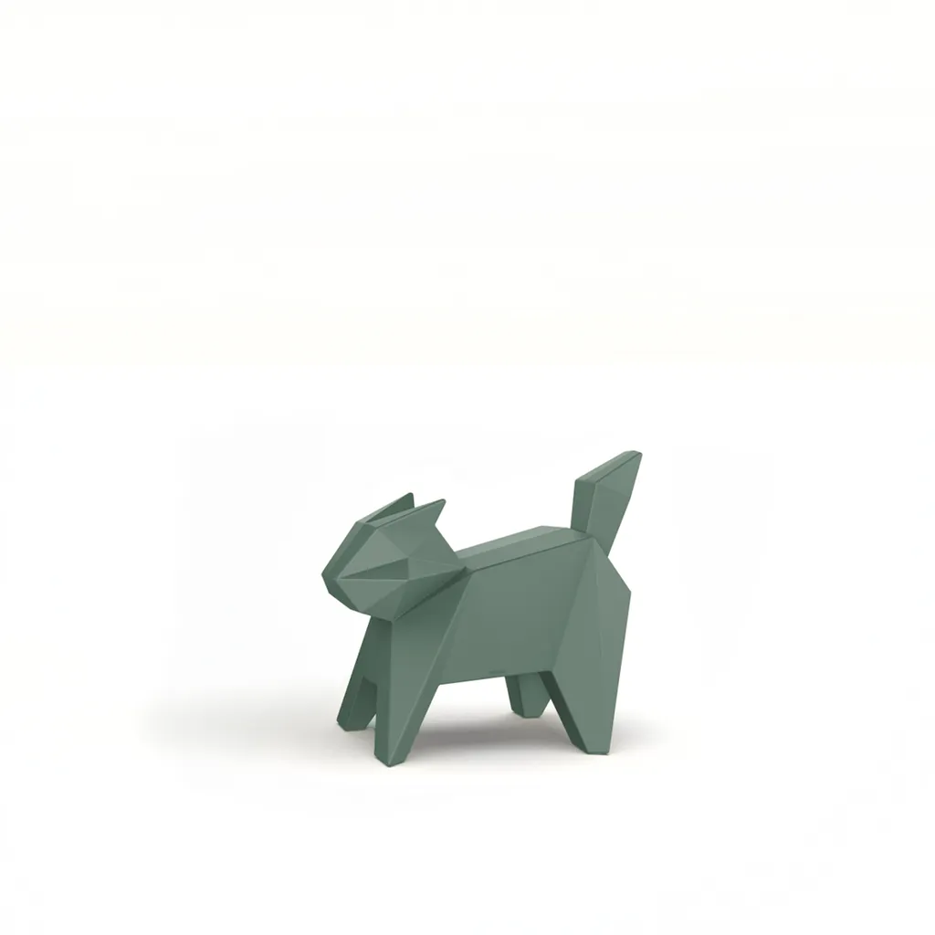 Statue chat Origami Koneko design par Vondom disponible chez Ginette Design à Labège proche de Toulouse