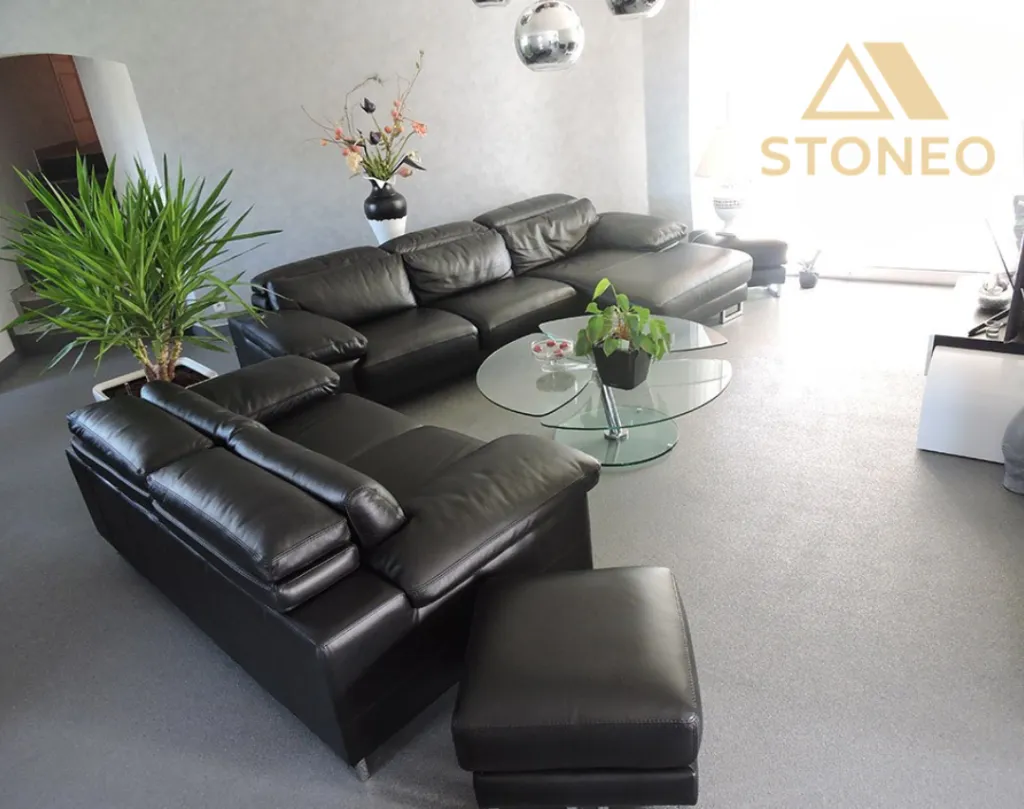 Moquette de pierre intérieur pour un sol sans joint à Saint Péray à côté de Valence et partout dans la Drôme 26, l'Ardèche 07 et l'Isère 38