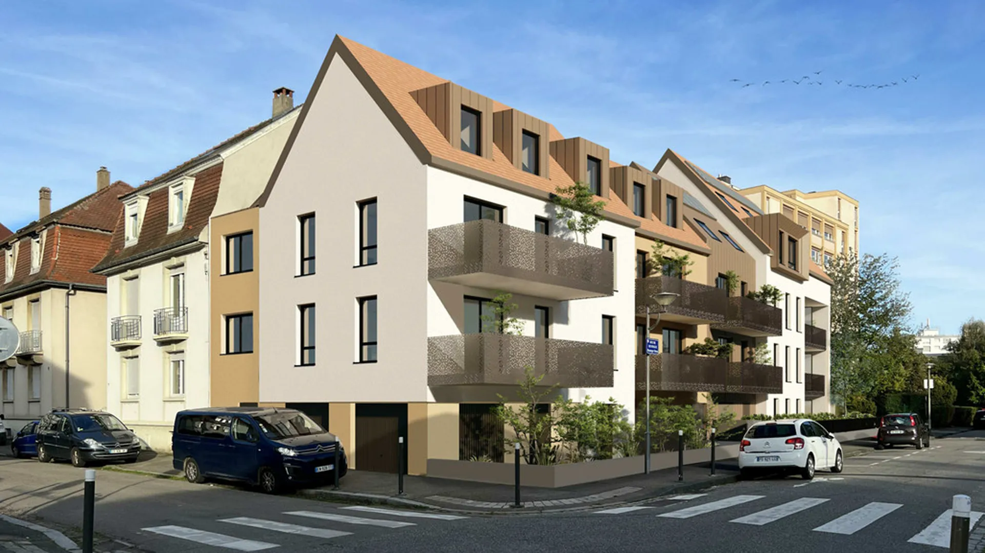 Programme immobilier neuf Strasbourg Neudorf en TVA 5,5%, appartements du studio au 4 pièces avec extérieurs et prestations durables