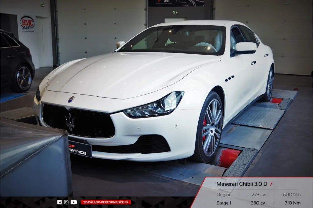 Reprogrammation moteur Marseille - Maserati Ghibli 3.0 D 275cv - ADP Performance