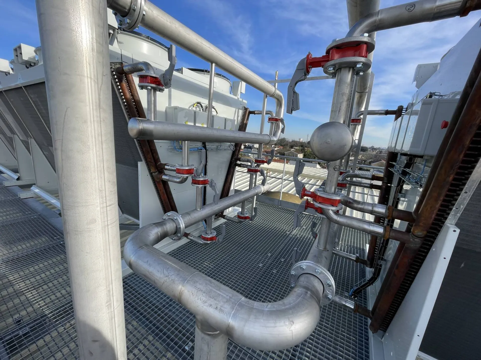 Réalisation en toiture avec accès maintenance