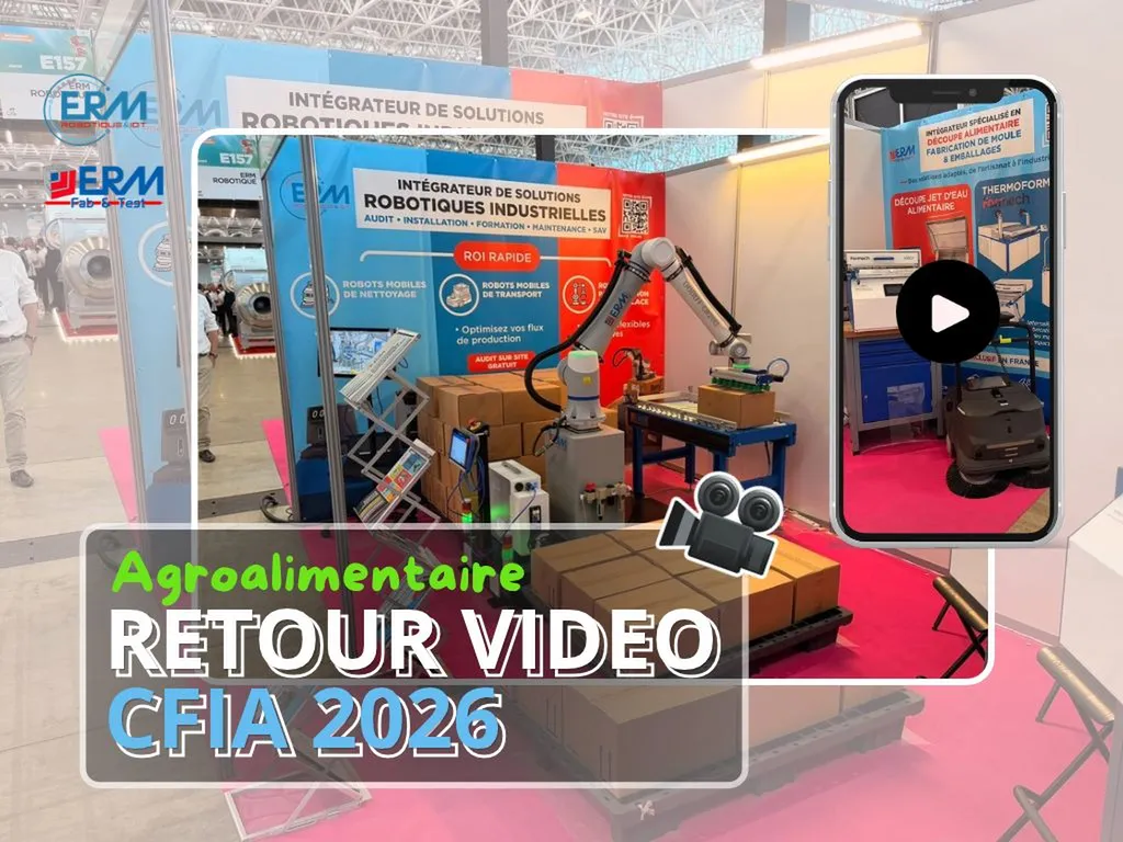 Retour en vidéo sur le CFIA Toulouse 2026 : robot de nettoyage, thermoformage et cobot de palettisation pour l'industrie agroalimentaire