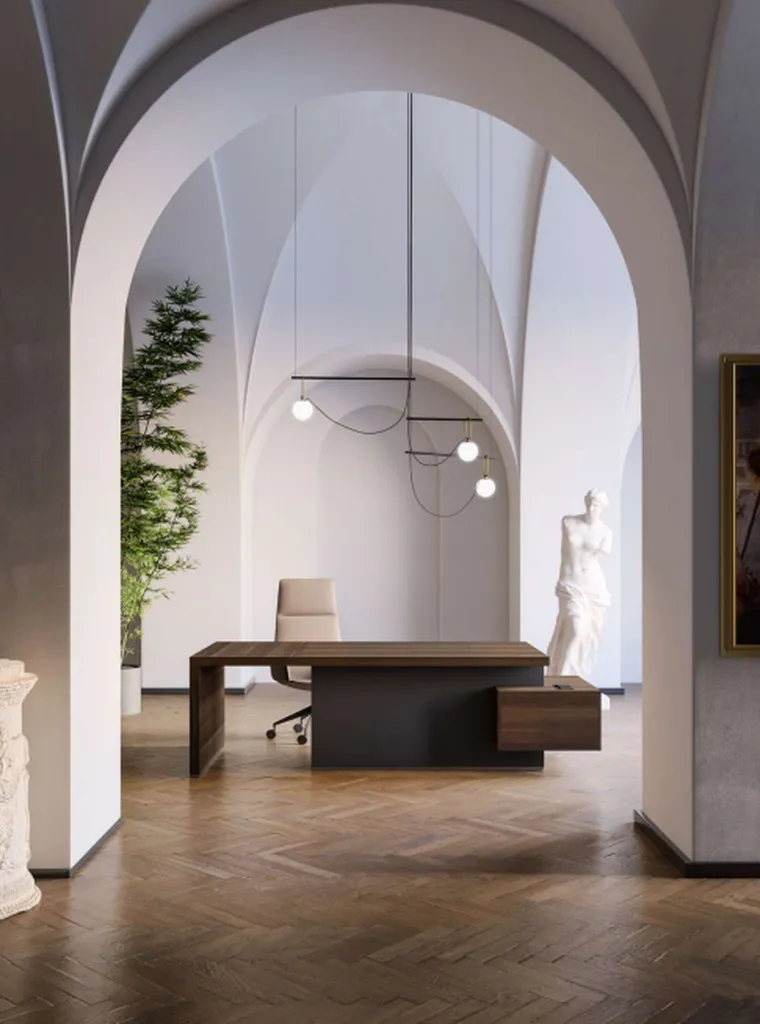 Bureau de direction bois BOLD 58 au design Italien à Alès - CONCEPTYS AMÉNAGEMENT 