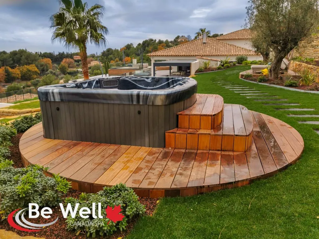 jacuzzi encastre terrasse en bois fuveau