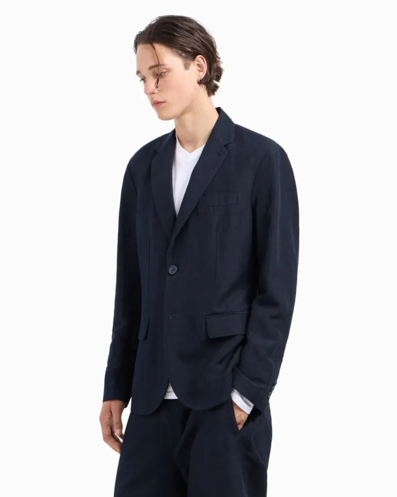 veste déstructurée lin-viscose Armani Exchange parfaite pour l'été à Dieppe, Rouen et Seine-Maritime Chez Urban Chic
