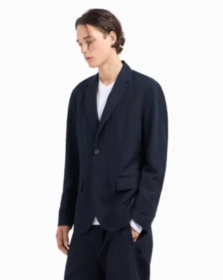 veste déstructurée lin-viscose Armani Exchange parfaite pour l'été à Dieppe, Rouen et Seine-Maritime Chez Urban Chic
