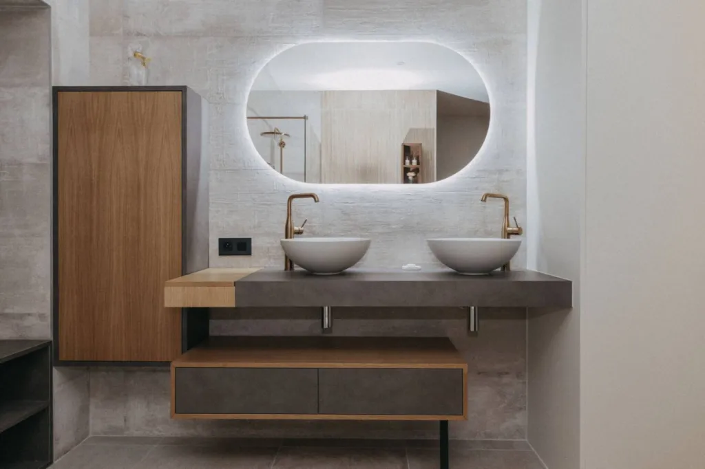 Fabrication meuble de salle de bain haut de gamme au Monts d'or