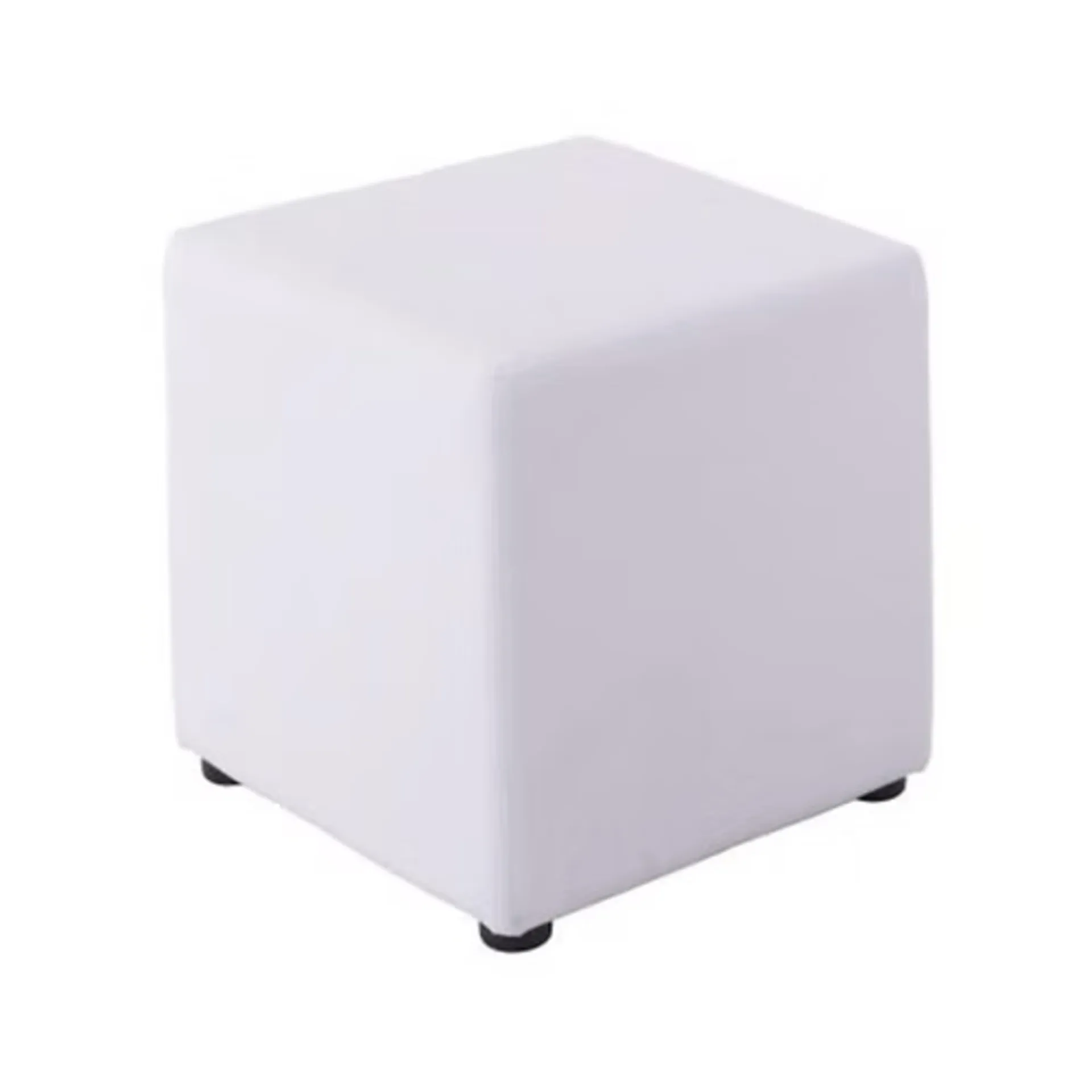 POUF BLANC LOUNGE 45X45 CM