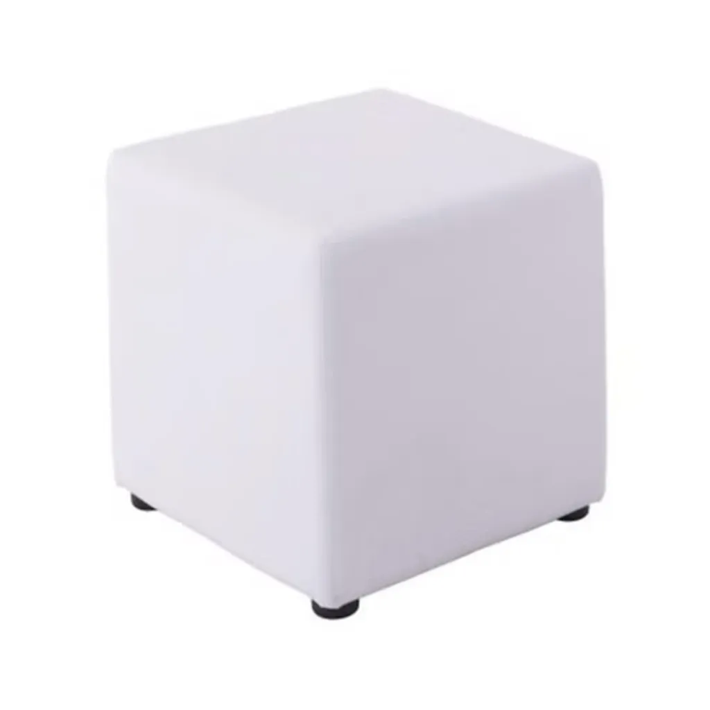POUF BLANC LOUNGE 45X45 CM
