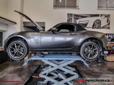 Installation catback Cobra / Ressorts court Eibach+ cales Mazda MX-5 ND | ADP Performance spécialiste pièces performances