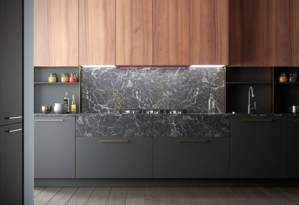 Exemple de cuisine italienne de prestige design avec installation à Cassis dans le 13