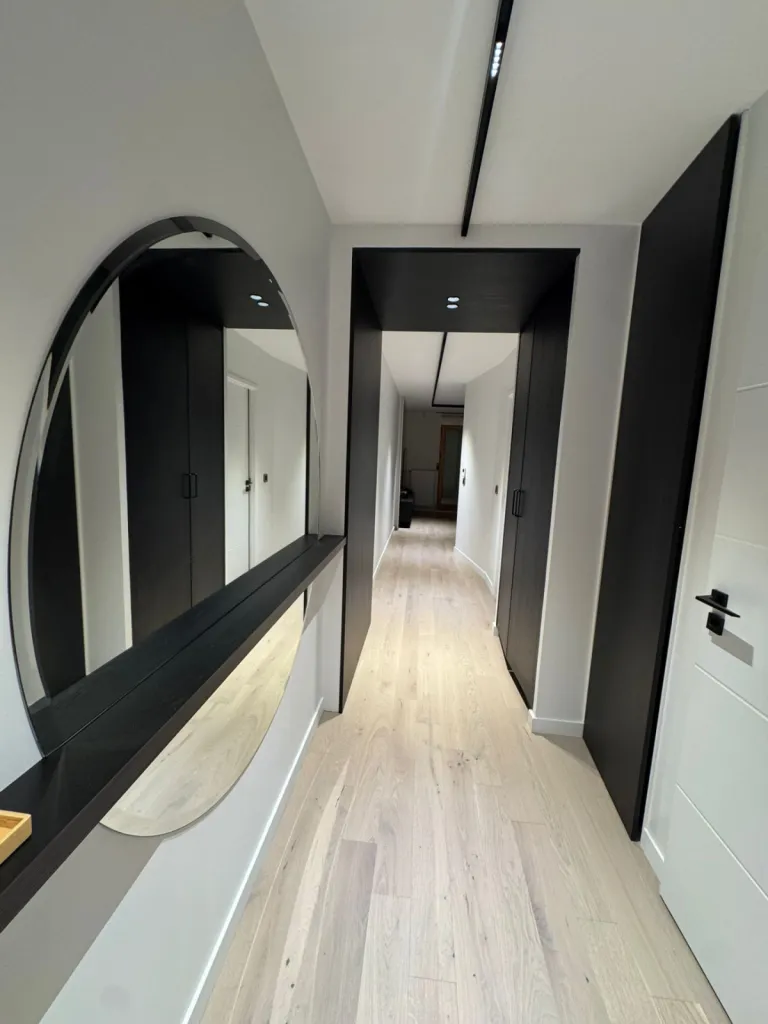 Installation d'un miroir biseauté en 2 parties à Dardilly dans l'Ouest Lyonnais