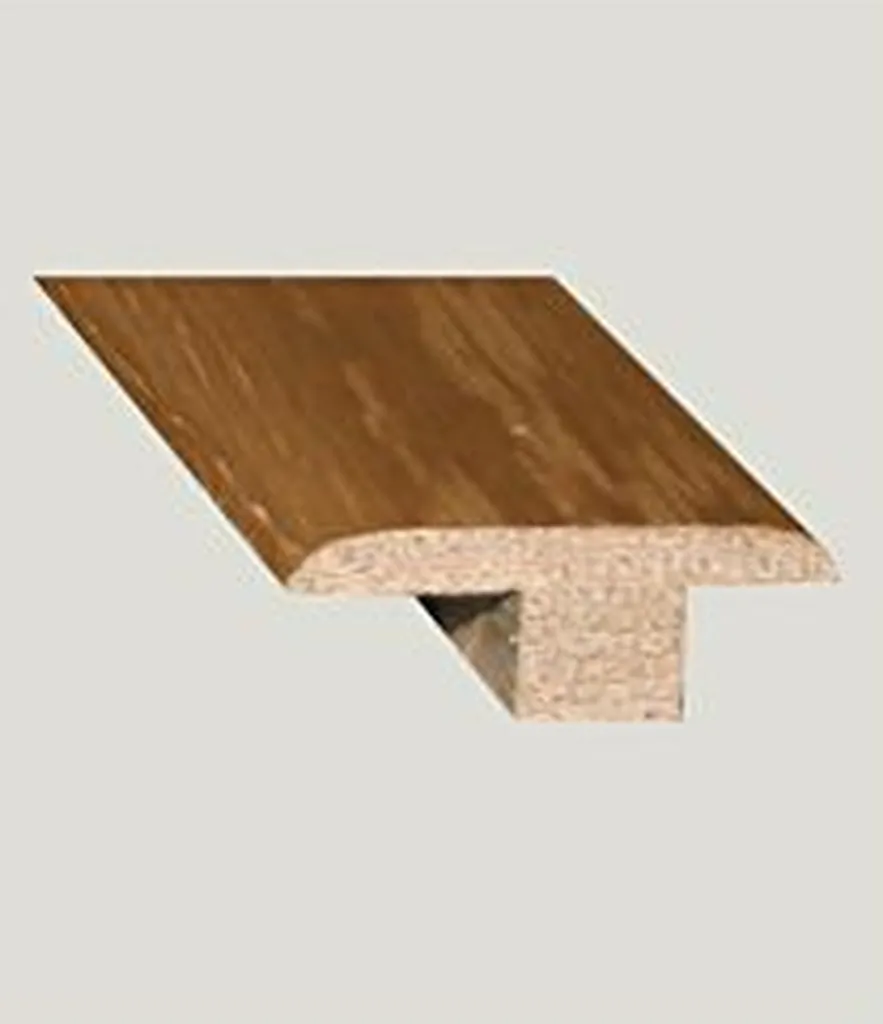 Barre de seuil en T pour parquet chêne ou exotique en bois massif