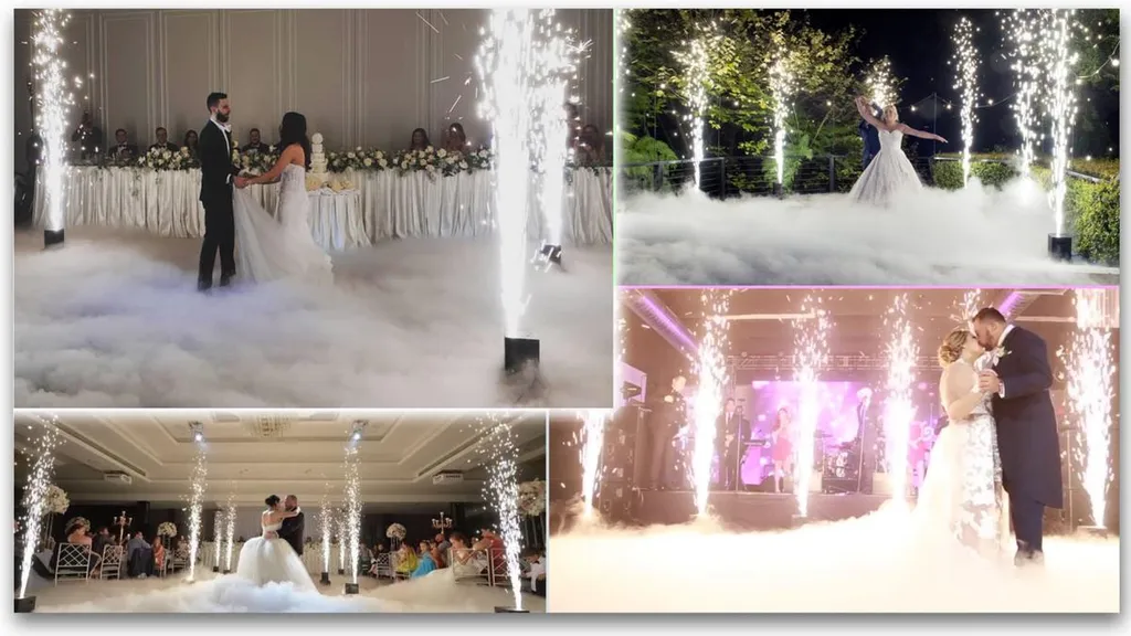 Gerbe étincelles froide pour l'ouverture du bal de votre mariage