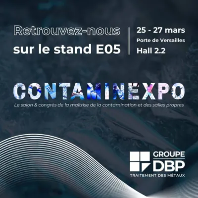 Retrouvez le Groupe DBP au salon CONTAMINEXPO 2025 stand n°E05 !