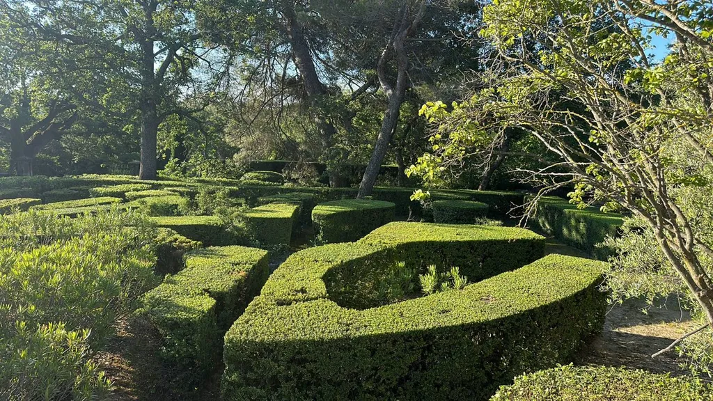 Taille de buis centenaire par les experts de Carré Vert au Château de Roquemartine, à Eyguières 13430, pour préserver la beauté et la santé de ce patrimoine végétal