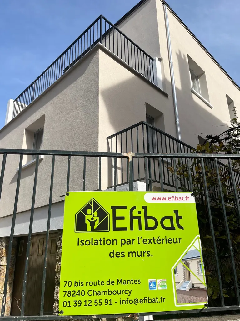 Isolation thermique par l’extérieur d'une maison mitoyenne à Maisons Laffitte (78 Yvelines)