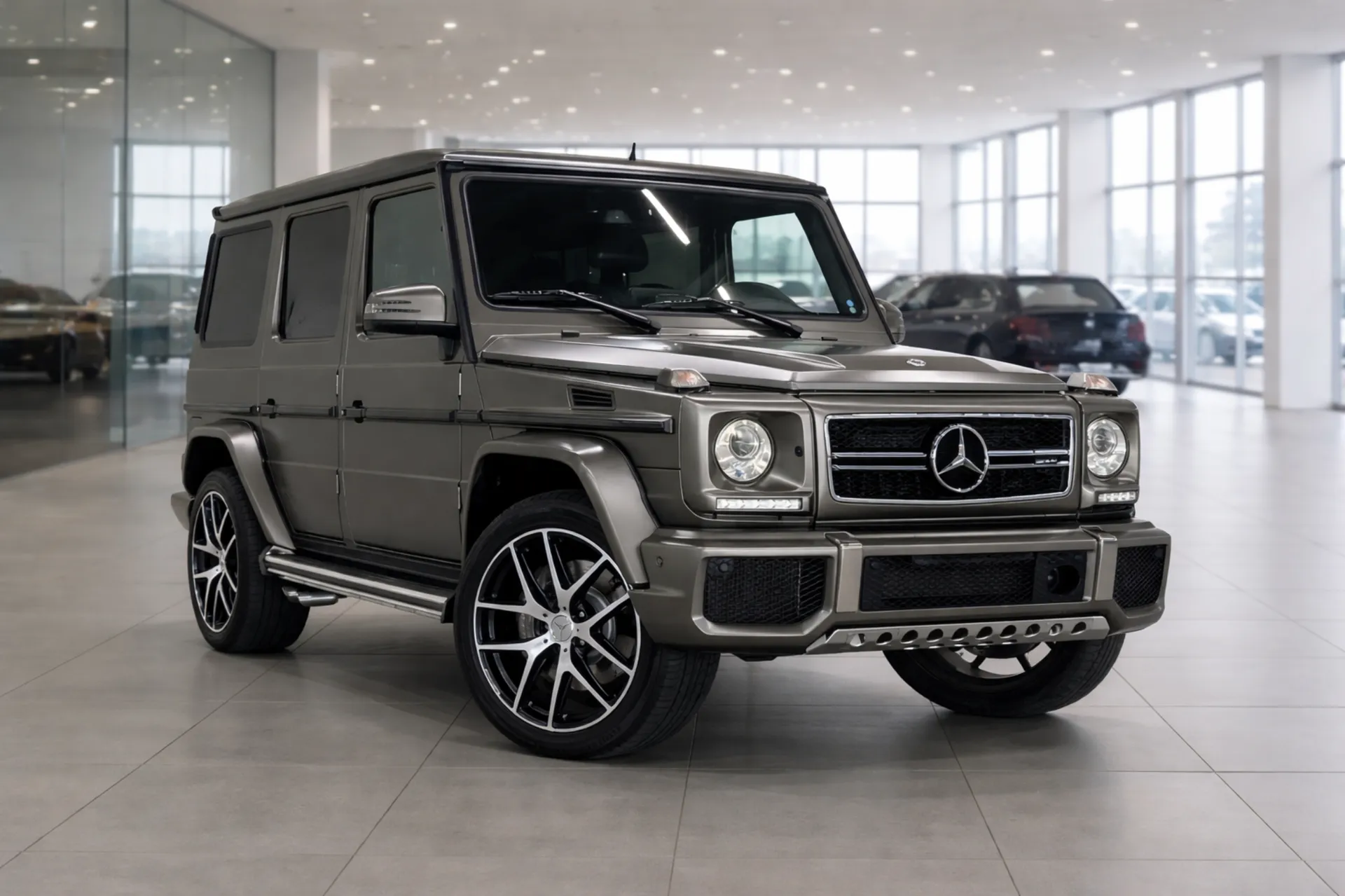 Mercedes G63 AMG face avant – calandre Panamericana et signature AMG