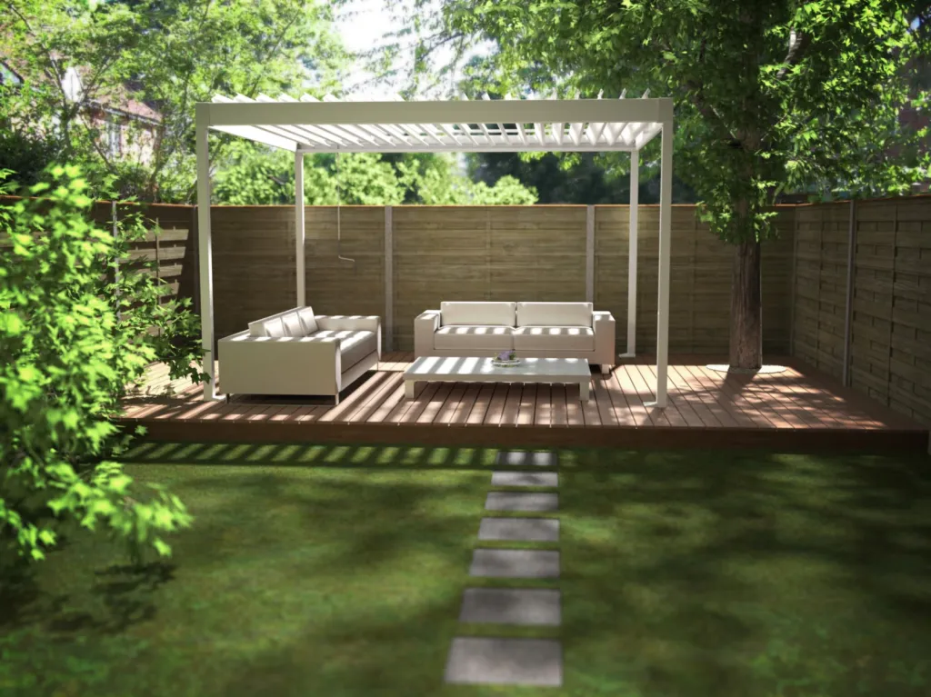 Toiture à manoeuvre manuelle