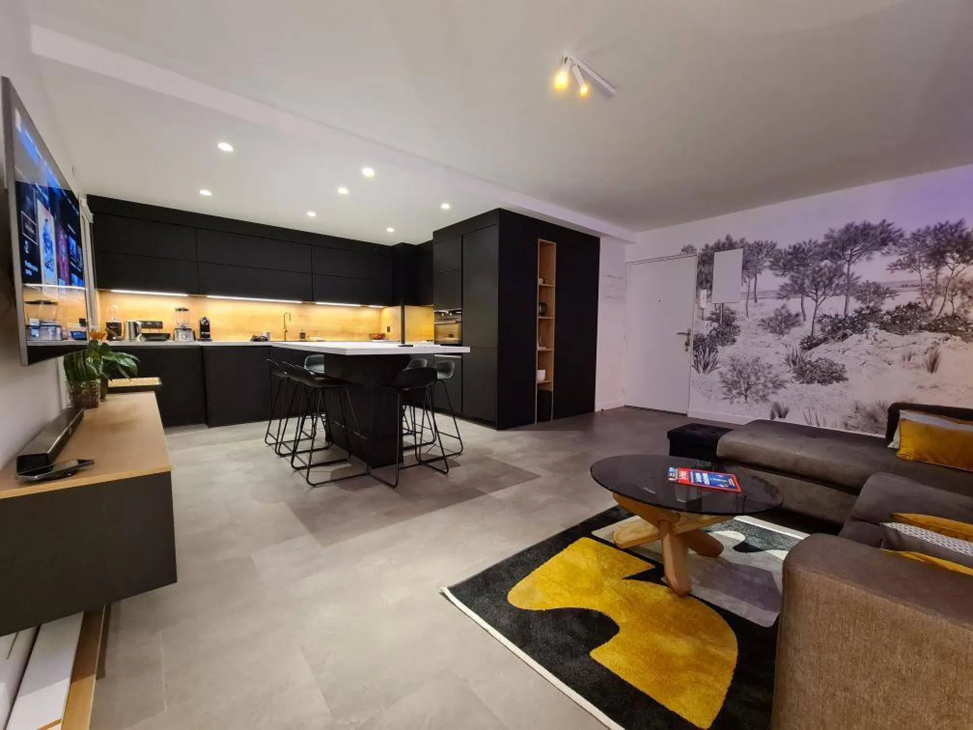 cuisine noire mat
