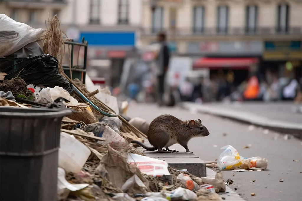 Présence de rats en milieu urbain nécessitant une intervention rapide de dératisation professionnelle et de sécurisation des accès