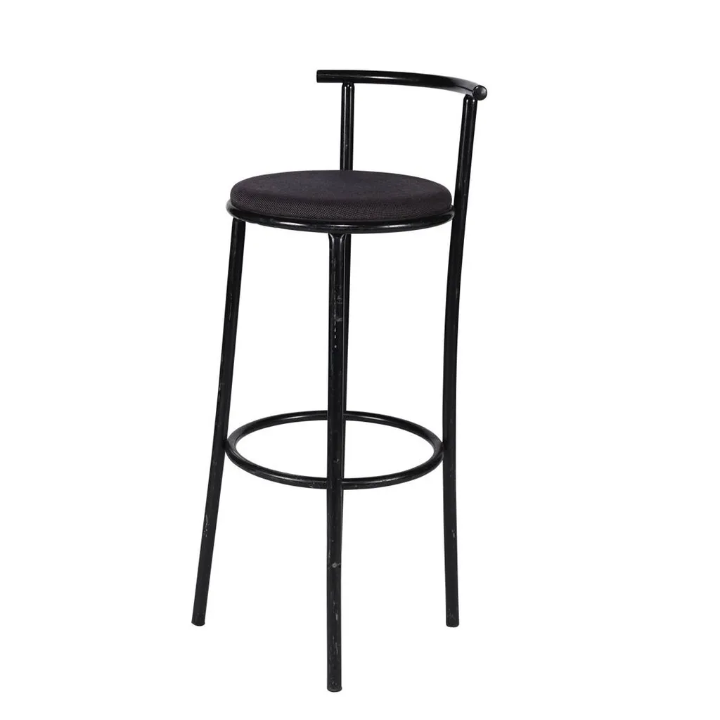 Location tabouret de bar à dossier noir pour réunion à Lyon