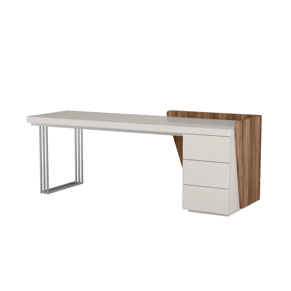 grand bureau en bois et inox laque brillante à Hyères près de La Garde