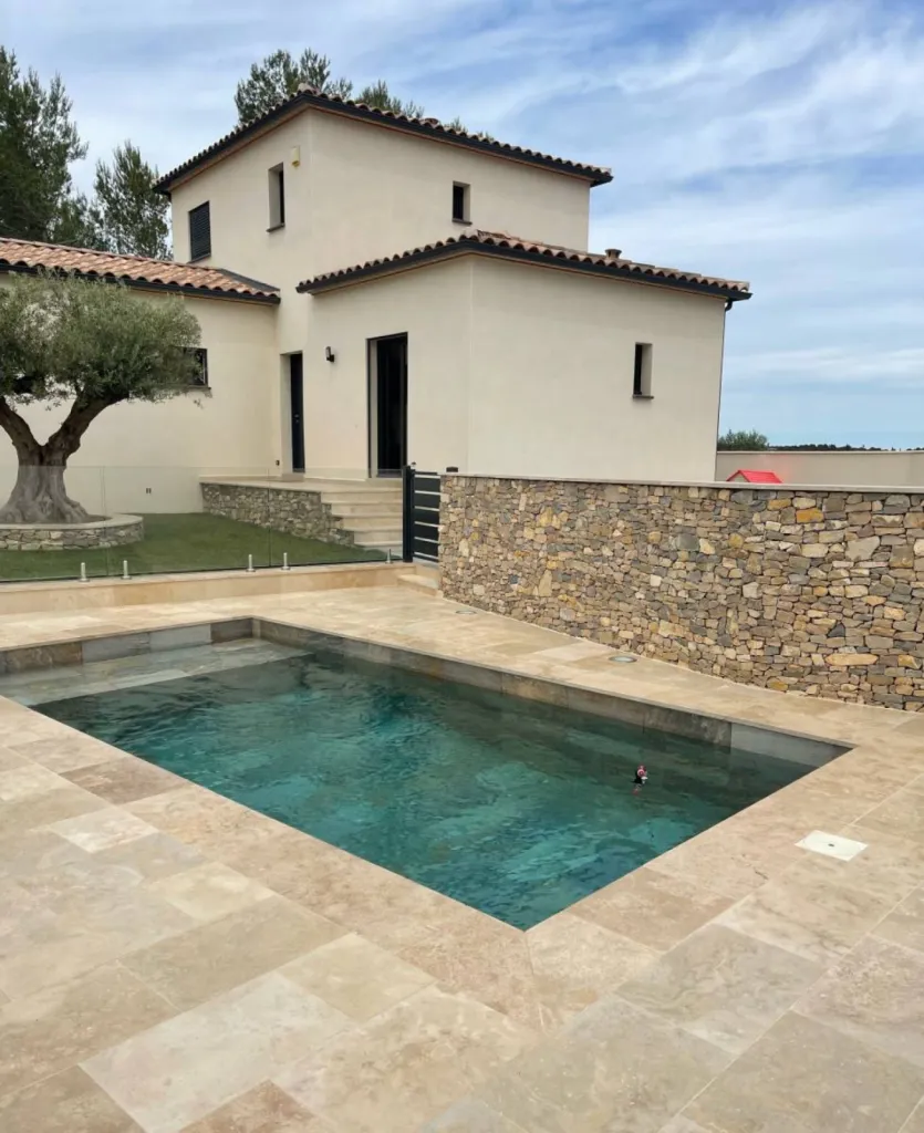 Travertin Carrelage pierre pour sol intérieur et extérieur AIX