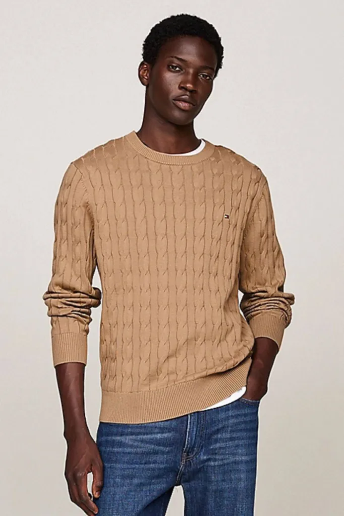 Pull en Maille Torsadée Tommy Hilfiger chez Urban Chic à Dieppe