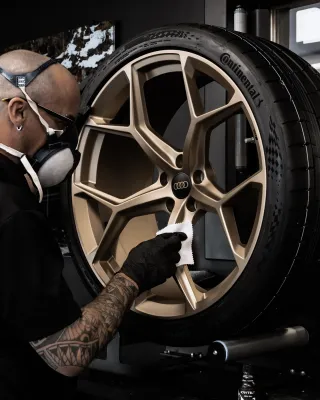Traitement céramique Krytex Mega Rims sur les jantes d'une Audi RS6 près de Bayonne