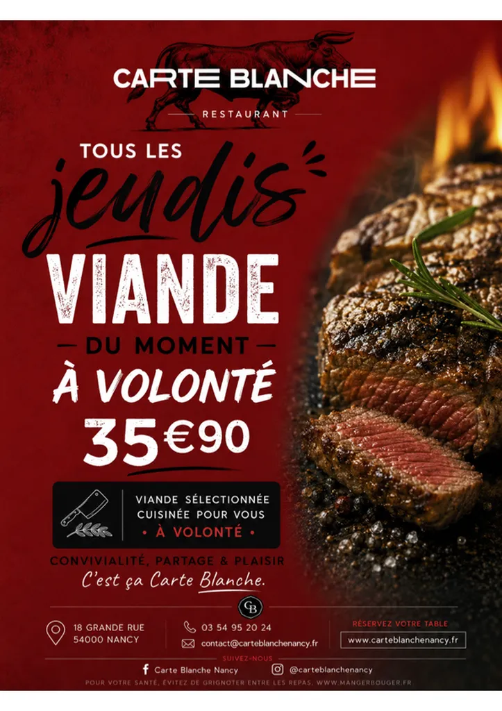 Viande à volonté jeudi 