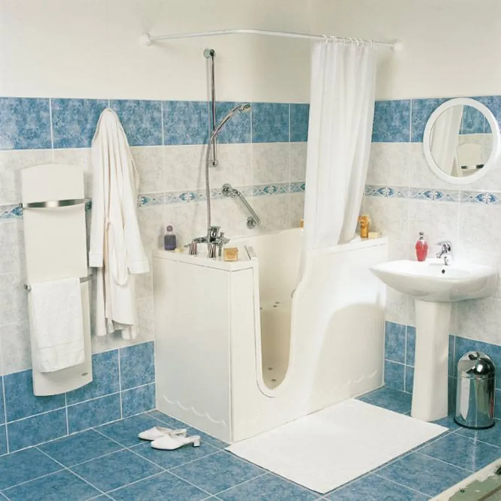 baignoire sabot à porte avec siège