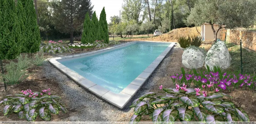 PISCINE FOND PLAT MODELE LAVANDE