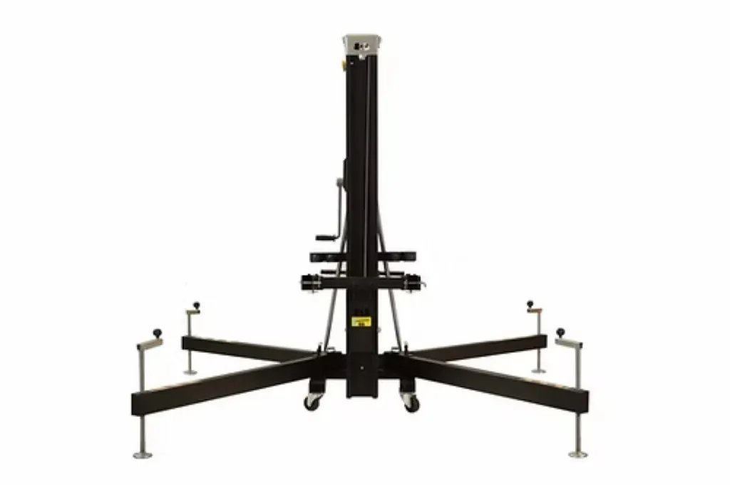 PIED TÉLÉSCOPIQUE À TREUIL AVEC FOURCHES 6,20M 300KG MAX