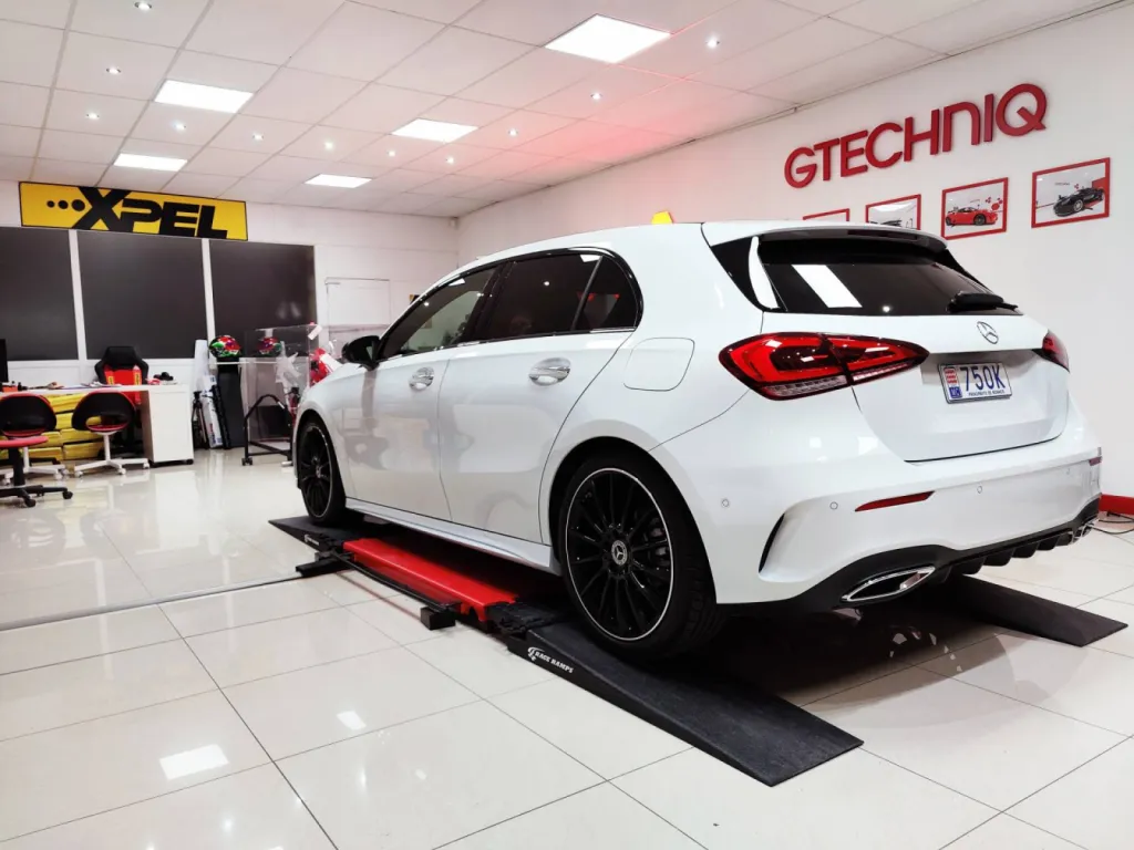 MERCEDES CLASSE A AMG - PROTECTION PPF PARTIEL + CERAMIQUE GTECHNIQ PRES DE LILLE