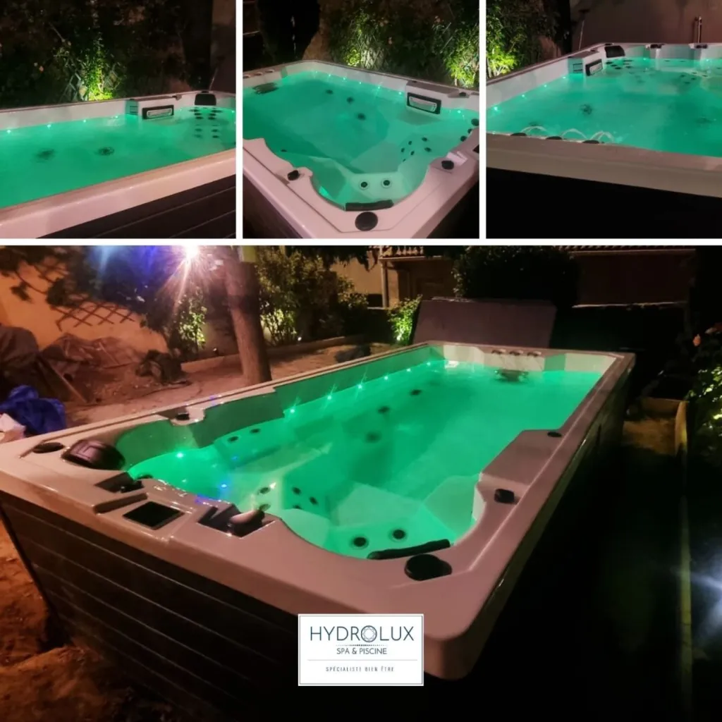 Installation d’un spa de nage Hydrolux Spa Athena 3.9 à Uzès, dans le Gard !