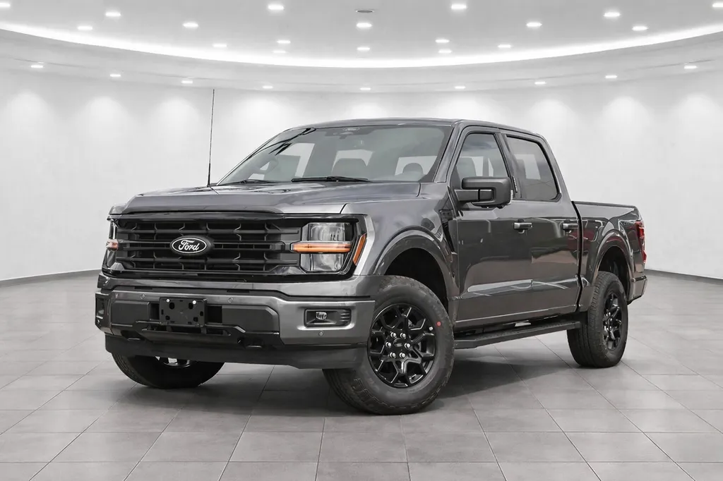 Ford F-150 4x4 Crew Cab Gris – Vue Avant Pickup Showroom
